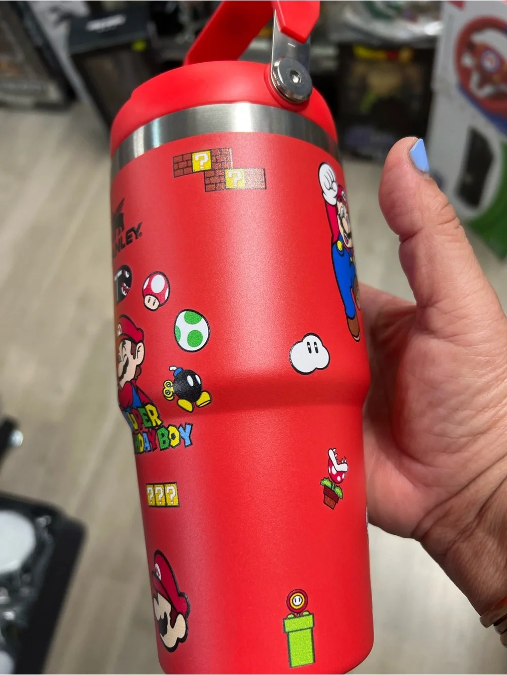 Stanley Super Mario 'Super Birthday Boy' Red Travel Tumbler